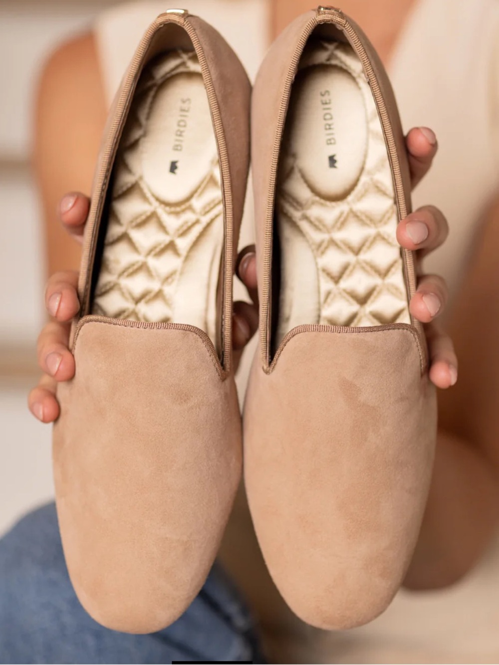 Birdies The Starling Suede Slip-On Flat Loafers size 10